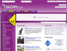 Tablet Screenshot of oslony21.pl
